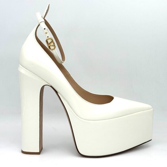 Valentino Garavani White Platform Heels - Picture 11 of 16